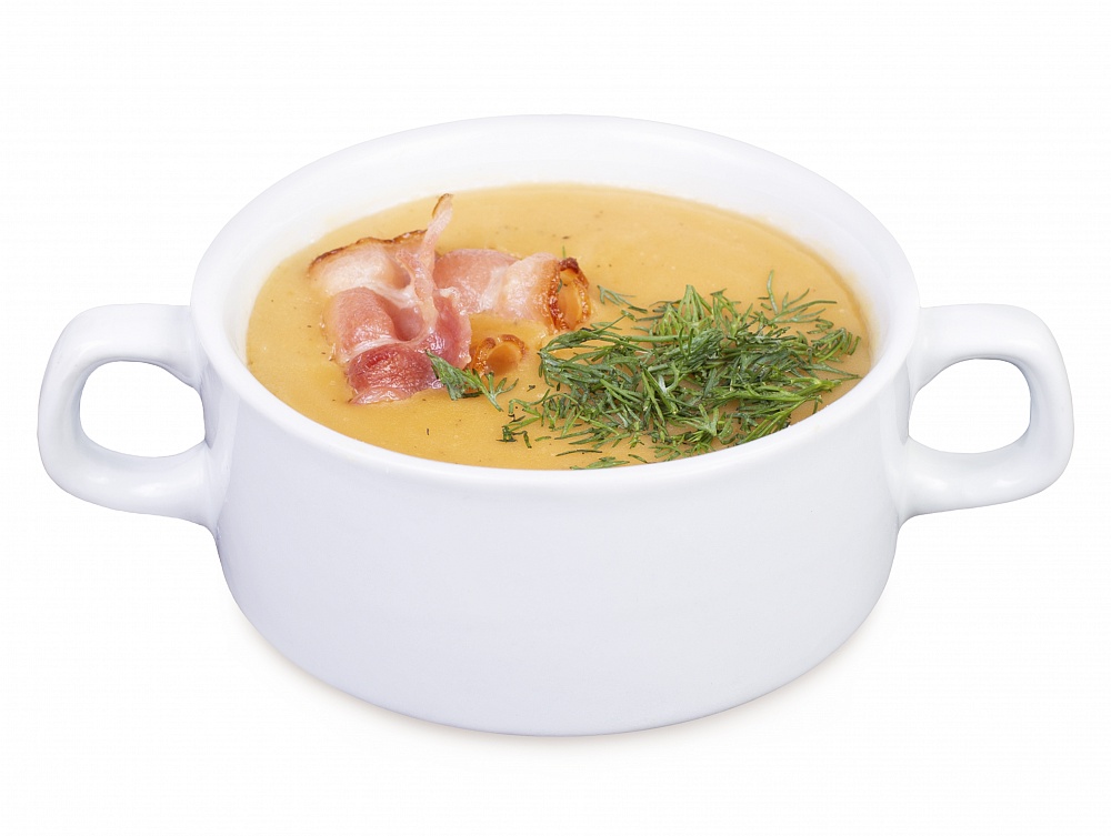 Крем-суп гороховый с беконом